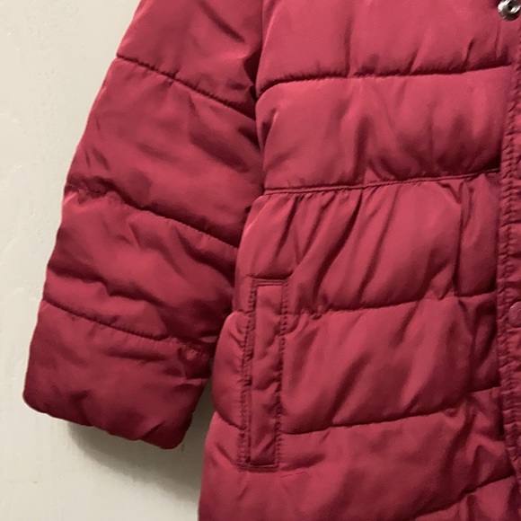 GAP Raspberry Pink Fleece Lined Puffer Coat - Picture 3 of 6